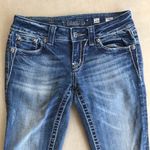 Miss Me Boot Cut Fleur De Lis Bling Jeans LONG Photo 2