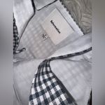 Reformation New  Balia Linen Slate Check midi Sundress anthropology Sz 2 Photo 4