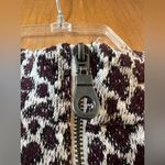 Akemi + Kin Anthropologie  Top Sleeveless Leopard Burgundy White Metallic Medium Photo 5