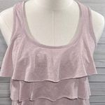 Forever 21 XXI () Tiered Ruffle Tank Top Barbie Pink w Sparkle-Medium Photo 1
