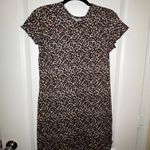 American Eagle Cheetah Lettuce Hem Mini Dress Photo 1