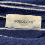 SoulCycle Striped Long Sleeve T-Shirt Blue & White Skull Logo Size US XS Photo 7