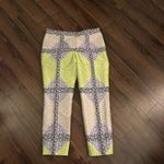 J Crew silk wool floral blend pants 8 Yellow Photo 1