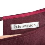 Reformation  Burgundy Frasier Crewneck Midi Dress Womens 22 Photo 4