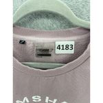 Gymshark  Women's Cropped Sweater Long Sleeve Logo Purple Lavender Size Medium Photo 7