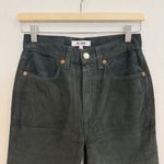 RE/DONE 70s Loose High Rise Flare Corduroy Pants Holiday Dark Moss Green Size 24 Photo 3