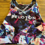 Peloton  High Neck Jewels in Space Reversible Sports Bra Small S Cut out Photo 3