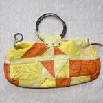 Diesel spare parts Vintage Leather patchwork Yellow and Orange 70’s bag Photo 2