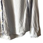 Vineyard Vines  Blue White Striped Ruffle Trim Button Down Shirt Size 8 Photo 2