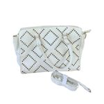 White Handbag Purse Golden Rivets Charming Charlie Bag Photo 0