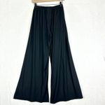 Bryn Walker  Wide Leg Pull On Pants Size Small Black Slinky Minimalist Classic Photo 1