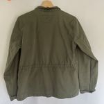 Gap army green cotton jacket utility lots of pockets women's size medium Photo 9