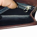 Coach Brown Leather Coin Purse Wallet Gold Keychain Attachment Snap Closure Photo 5