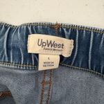 Upwest Jeans Vintage Utility Denim Pant Elastic Shirt Waist size Large EUC Blue Photo 7