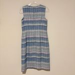 Talbots  stripe tweed sleeveless shift dress blue pink size‎ 2 Photo 2