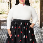 Unique Vintage  Gellar Swing Midi Skirt
Gothic Skull Heart Flare Bottom
Halloween Photo 0