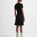 Theory NWT Pleat Tee Dress Black Prosecco Knit Fit & Flare Dress Size P / 0 - 00 Photo 1