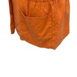 Ellen Tracy Women Size 2 Linen Jacket Orange Embroidered Aztec Tribal Native Photo 4
