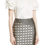 Ted Baker  White Elleh Off-the-Shoulder Ruffle Sleeve Bardot‎ Top Size 3 Photo 0