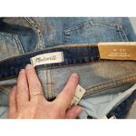 Madewell High-Rise Mid-Length Blue Denim Shorts Cut Off Distressed Womens Sz 25 Photo 2