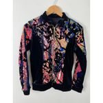 Weissman Black Velvet Sequin Bomber Jacket Rainbow Sparkle Dance Costume Top Photo 11