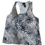 Timing Women’s Blue Sheer Animal Print Tank Top Photo 0