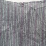 Gray Stripe Pleated Stripe Zip Business Casual Formal Office Workwear Plus 22W Photo 3