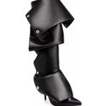 Arqa Womens Stiletto Knee High Boots Pointed Toe Button Fall Slouchy Boots 9.5 Photo 3