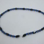 Vintage Magnetic Beaded Wrap Bracelet Blue Silver Black Y2K Photo 1