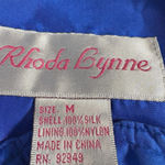 VTG Rhoda Gynne Blue Beaded 100% Silk Sweat Suit Jacket & Pants M/L (Loose FitL) Size M Photo 2