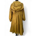 O'2nd L 10/12 Pleated Trench Jacket Coat Belted Hooded Flare Skirt Luxury Green Size L Photo 1