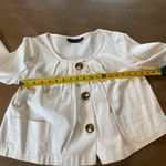Vintage Shin Choi Swing Jacket Short Size Small White 3/4 sleeve Gold Button Photo 5