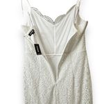 EXPRESS NWT White Scalloped Lace Formal Bachelorette Wedding Midi Dress - Medium Photo 8