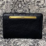Fossil Liza Multifunction Leather Bi-fold Wallet in Black Photo 1