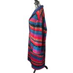 Pioneer Wear Vintage Trench Coat Jacket Aztec Long Wool Colorful Boho Large Red Photo 3