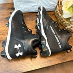 Under Armour Men's Cleats Shoes Football Hammer Mid RM Black Size 9.5 F Photo 4