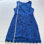 Lulus Rhythm of Love Blue Lace Sleeveless Backless Bodycon Dress LARGE Photo 7