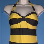 Delia's Rugby Stripe One Piece Bathing Suit Yellow Photo 1