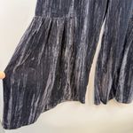 Natural Life  Velvet Wide Leg Pants Women M Elastic Waist Boho Tiered Photo 2