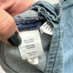 Madewell Central Shirt in Roberta Indigo Ruffle Oversized Chambray Size XL Photo 5