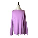 525 America Revolve Purple Crew Neck Shimmer Wide Sleeve Oversized Sweatshirt 1X Photo 1