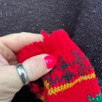 VTG 90s Teddy Bear Santa Clause Plaid Mock Neck Ugly Christmas Holiday Sweater M Red Size M Photo 5