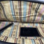 Brighton Women's Savannah Woven Black Beige Rattan & Leather Shoulder Bag Photo 3