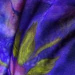 Longitude  Blue Tropical Flower Vintage Mesh Dress / Coverup Large Photo 7