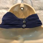 Haute Hippie NWT  XS Prussian Blue 100% Silk Halter Neck Open Back Blouse Top Photo 5