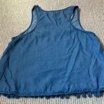Francesca's TGLA  Pom Pom Chambray Tank Photo 3