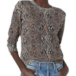 Joie  Darrell Sweater Snake Print Women's Brown & Tan Sweater Size XS Photo 0