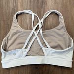 Lululemon  White Criss Cross Back Sports Bra Size 8 Activewear Workout Top Photo 0