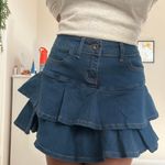 Amazon Ruffle Denim Skirt w Built In Shorts Photo 1
