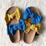 Boutique bow tie color block sandals 8.5 Photo 1